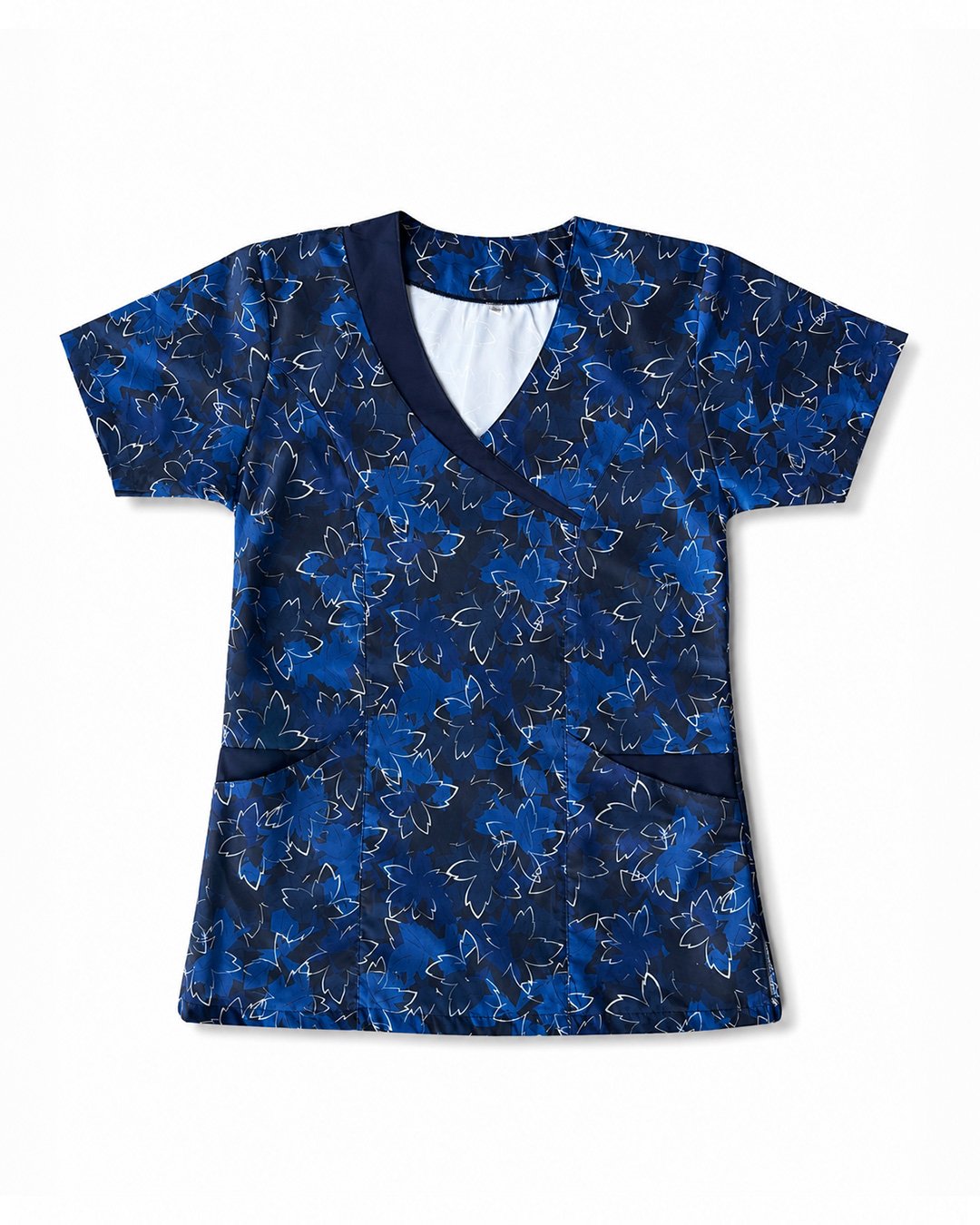 Uniforme Antifluido Floral Cuello V – Mujer